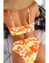 EFAYN.RO Costum de baie dama 2 piese model floral sutien tip bustiera si chilot cu talie inalta EFAYN - Pled.ro