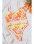 EFAYN.RO Costum de baie dama 2 piese model floral sutien tip bustiera si chilot cu talie inalta EFAYN - Pled.ro