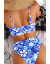 EFAYN.RO Costum de baie dama 2 piese model floral sutien tip bustiera si chilot cu talie inalta EFAYN - Pled.ro