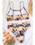 EFAYN.RO Costum de baie dama 2 piese model floral sutien tip bustiera si chilot cu talie inalta EFAYN - Pled.ro