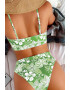 EFAYN.RO Costum de baie dama 2 piese model floral sutien tip bustiera si chilot cu talie inalta EFAYN - Pled.ro