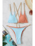 EFAYN.RO Costum de baie dama 2 piese model minimalist sutien cupe triunghiulare si chilot decupaj clasic croi ingust tematica cute and hot summer EFAYN - Pled.ro