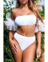 EFAYN.RO Costum de baie dama 2 piese model pom pom provocator sutien tip bustiera si chilot talie inalta accesorii voluminoase chic pentru brate tematica sexy fancy summer EFAYN - Pled.ro