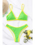 EFAYN.RO Costum de baie dama 2 piese model sexy summer sweet lime sutien tip bustiera cupe triunghiulare si chilot croi clasic decupaj ingust EFAYN - Pled.ro