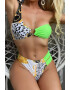 EFAYN.RO Costum de baie dama 2 piese sutien cu prindere pe un umar si accesoriu chilot brazilian imprimeu animal print EFAYN - Pled.ro