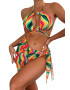 EFAYN.RO Costum de baie dama 3 piese model jungle colorat crossbody cu fusta tip cover up EFAYN - Pled.ro