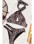 EFAYN.RO Costum de baie dama animal print 2 piese slip brazilian si sutien cu prindere in V EFAYN - Pled.ro