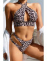 EFAYN.RO Costum de baie dama animal print 2 piese slip brazilian si sutien cu prindere in V EFAYN - Pled.ro