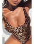 EFAYN.RO Costum de baie dama o piesa animal print chilot brazilian decolteu rotund spate gol EFAYN - Pled.ro