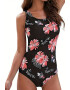 EFAYN.RO Costum de baie dama o piesa model clasic cu imprimeu floral tematica I love summer fashion EFAYN - Pled.ro