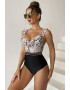 EFAYN.RO Costum de baie dama o piesa model cozy cu volanas la decolteu imprimeu animal print tematica wild summer EFAYN - Pled.ro