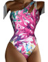 EFAYN.RO Costum de baie dama o piesa model happy summer wild splash prindere fixa pe un umar EFAYN - Pled.ro