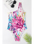 EFAYN.RO Costum de baie dama o piesa model happy summer wild splash prindere fixa pe un umar EFAYN - Pled.ro