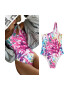 EFAYN.RO Costum de baie dama o piesa model happy summer wild splash prindere fixa pe un umar EFAYN - Pled.ro