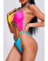 EFAYN.RO Costum de baie dama o piesa model sexy delicios accesorii rotunde si decolteu indraznet chilot decupaj clasic croi ingust tematica hot beach summer EFAYN - Pled.ro