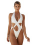 EFAYN.RO Costum de baie dama o piesa model sexy summer accesoriu rotund si prindere la spate cu fermoar EFAYN - Pled.ro