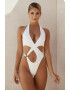 EFAYN.RO Costum de baie dama o piesa model sexy summer accesoriu rotund si prindere la spate cu fermoar EFAYN - Pled.ro