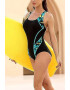 EFAYN.RO Costum de baie dama o piesa model sport cu bretele in X la spate chilot decupaj clasic tematica swim free EFAYN - Pled.ro