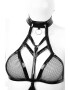 EFAYN.RO Lenjerie sexy dama body cu cupe tip plasa transparenta si chilot cu fermoar model zipper EFAYN - Pled.ro