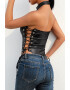 EFAYN.RO Lenjerie sexy dama body incitant reglabil pe parti model tip corset EFAYN - Pled.ro