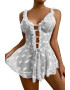 EFAYN.RO Lenjerie sexy dama rochie cu bretele si decolteu in V model cute romantic hearts imprimeu inimioare EFAYN - Pled.ro