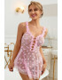 EFAYN.RO Lenjerie sexy dama rochie cu bretele si decolteu in V model cute romantic hearts imprimeu inimioare EFAYN - Pled.ro