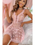 EFAYN.RO Lenjerie sexy dama rochie cu bretele si decolteu in V model cute romantic hearts imprimeu inimioare EFAYN - Pled.ro