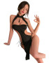 EFAYN.RO Lenjerie sexy dama rochie decupata model senzual reglabil cu accesoriu la gat tematica dirty night EFAYN - Pled.ro