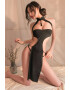 EFAYN.RO Lenjerie sexy dama rochie decupata model senzual reglabil cu accesoriu la gat tematica dirty night EFAYN - Pled.ro