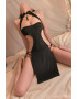 EFAYN.RO Lenjerie sexy dama rochie decupata model senzual reglabil cu accesoriu la gat tematica dirty night EFAYN - Pled.ro