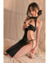 EFAYN.RO Lenjerie sexy dama rochie decupata model senzual reglabil cu accesoriu la gat tematica dirty night EFAYN - Pled.ro