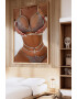 EFAYN.RO Lenjerie sexy dama set 2 piese sutien cupe triunghiulare cu decolteu accesorizat chilot decupaj tanga reglabil model elegant delicat tematica feeling senzual EFAYN - Pled.ro