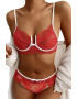 EFAYN.RO Lenjerie sexy dama set 2 piese sutien si chilot model contrast cu intaritura pe margine EFAYN - Pled.ro