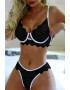 EFAYN.RO Lenjerie sexy dama set 2 piese sutien si chilot model contrast cu intaritura pe margine EFAYN - Pled.ro