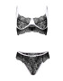 EFAYN.RO Lenjerie sexy dama set 2 piese sutien si chilot model contrast cu intaritura pe margine EFAYN - Pled.ro