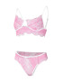 EFAYN.RO Lenjerie sexy dama set 2 piese sutien si chilot model contrast cu intaritura pe margine EFAYN - Pled.ro