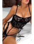 EFAYN.RO Lenjerie sexy dama set 2 piese top tip corset cu portjartier si chilot model timid senzual EFAYN - Pled.ro