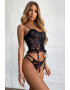 EFAYN.RO Lenjerie sexy dama set 2 piese top tip corset cu portjartier si chilot model timid senzual EFAYN - Pled.ro