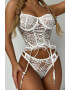 EFAYN.RO Lenjerie sexy dama set 2 piese top tip corset cu portjartier si chilot model timid senzual EFAYN - Pled.ro