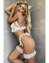 EFAYN.RO Lenjerie sexy dama set 3 piese sutien delicat provocator chilot si jartiere model cu acesorii fundite EFAYN - Pled.ro