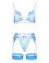 EFAYN.RO Lenjerie sexy dama set 3 piese sutien portjartier chilot si jartiere model senzual din dantela EFAYN - Pled.ro