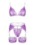 EFAYN.RO Lenjerie sexy dama set 3 piese sutien portjartier chilot si jartiere model senzual din dantela EFAYN - Pled.ro