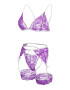 EFAYN.RO Lenjerie sexy dama set 3 piese sutien portjartier chilot si jartiere model senzual din dantela EFAYN - Pled.ro