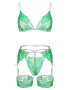 EFAYN.RO Lenjerie sexy dama set 3 piese sutien portjartier chilot si jartiere model senzual din dantela EFAYN - Pled.ro