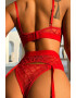 EFAYN.RO Lenjerie sexy dama set 3 piese sutien portjartier si chilot tanga model cu romburi EFAYN - Pled.ro