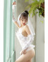 EFAYN.RO Lenjerie sexy dama set 4 piese top cu bretele subtiri voal manusi si chilot decupaj tanga model mireasa delicata tematica bride for the night EFAYN - Pled.ro