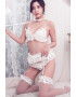 EFAYN.RO Lenjerie sexy dama set 5 piese sutien cu bretele chilot fustita tip portjartier jartiere si accesoriu pentru gat model don’t be shy tematica can you handle me EFAYN - Pled.ro