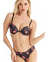 EFAYN.RO Lenjerie sexy set din 2 piese sutien si chilot clasic cu imprimeu buze EFAYN - Pled.ro