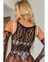 EFAYN.RO Lenjerie sexy tip rochie scurta accesorizata cu manusi EFAYN - Pled.ro