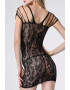 EFAYN.RO Lenjerie sexy tip rochie scurta bretele multiple subtiri neagra marime universala EFAYN - Pled.ro